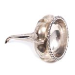 William IV silver wine funnel of fluted circular form,