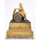 19th century mantel clock with French eight day movement,