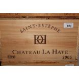 Twelve bottles - Chateau La Haye 2005,
