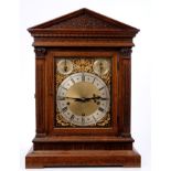 Victorian bracket clock with Westminster chiming movement and repeat,