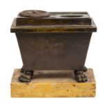 19th century French novelty bronze desk stand in the form of Napoleon Bonaparte's tomb - of casket