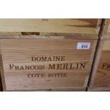 Twelve bottles - (in cases of six), Domaine Francois Merlin Cote-Rotie 2006,