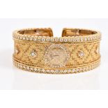Fine Etoile gold (18ct) and diamond set bracelet watch,