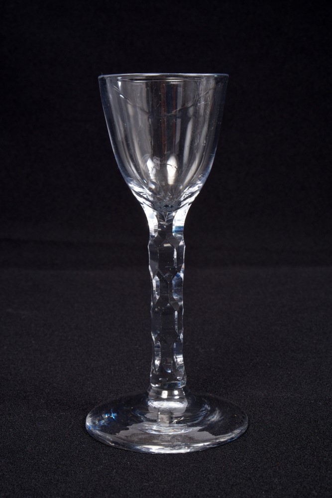 Georgian cordial glass, circa 1780,