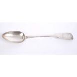 George IV provincial silver fiddle pattern basting spoon (Exeter 1823), possibly Joseph Hicks.