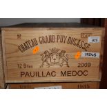 Twelve bottles - Chateau Grand-Puy Ducasse Pauillac Medoc 2009,