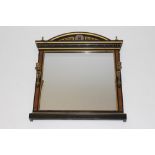 Victorian ebonised walnut and gilt wall mirror in the aesthetic style,