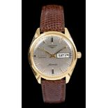 Gentlemen's Longines Admiral 5 Star Automatic Calendar gold wristwatch,