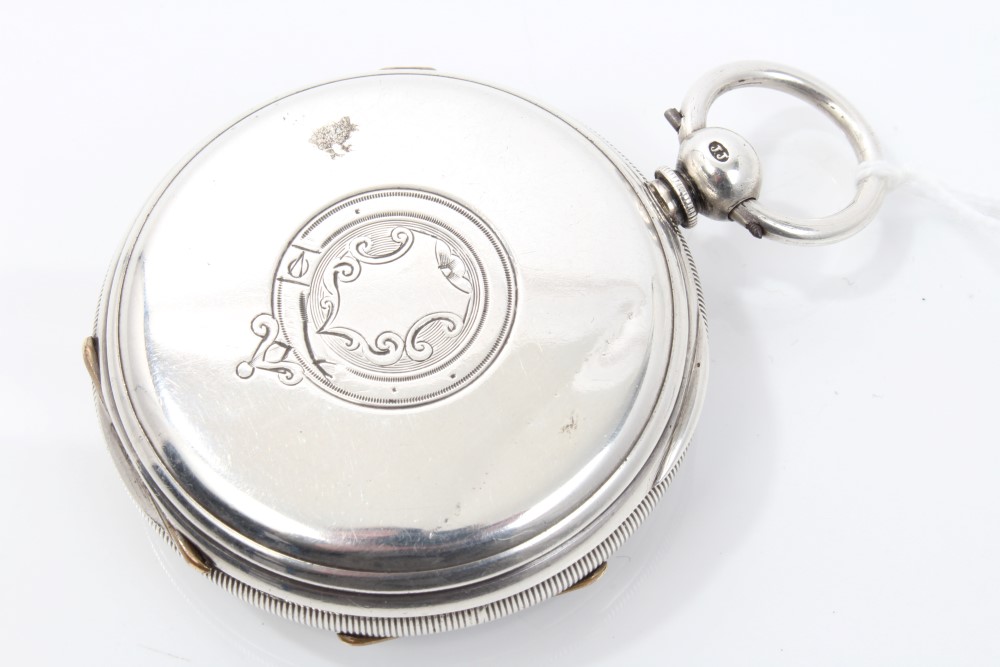 Victorian Marine Chronograph pocket / deck watch with white dial, centre seconds, - Image 6 of 6