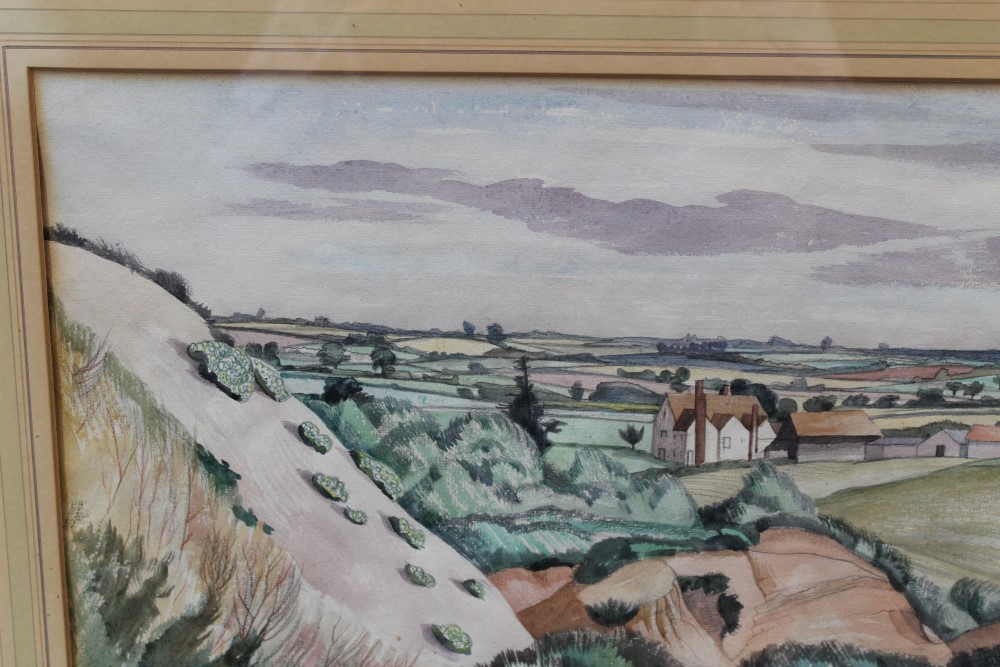 *John Nash (1893 - 1977), pencil and watercolour - The Ferriers, Bures, signed and dated '62, - Image 2 of 6