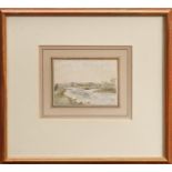 Thomas Churchyard (1798 - 1865), watercolour - Kyson Point, in glazed gilt frame, 9cm x 12cm.