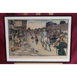 Cecil Charles Windsor Aldin (1870 - 1935), pair signed lithographs - The Bluemarket Races,