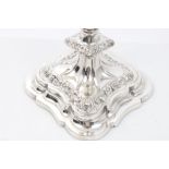 Contemporary silver three-light candelabrum,