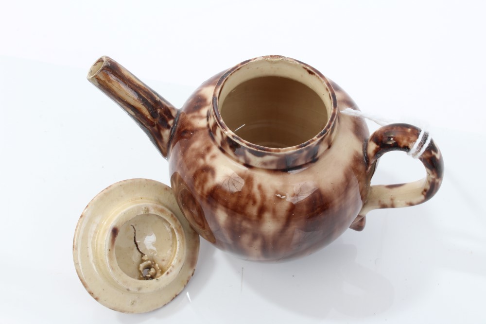 18th century Whieldon ware-type miniature teapot, - Image 3 of 5
