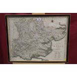 Early 19th century hand-coloured engraved map of Essex, by John Cary, published 1805,