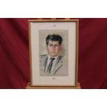 Joseph Robinson (1910 - 1986), pastel portrait - 'Teddy Boy', signed and dated '56, in glazed frame,