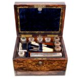 Good Victorian coromandel and brass bound vanity box,