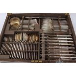 Early 20th century canteen of Mappin & Webb silver plated cutlery - comprising eight dinner knives,