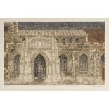 *Valerie Thornton (1931 - 1991), signed limited edition etching and aquatint - Boxford Church,