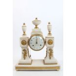 19th century mantel clock with eight day movement, pull-repeat, striking on a bell,