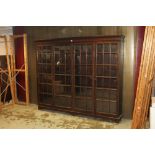 Substantial early 20th century mahogany low bookcase,