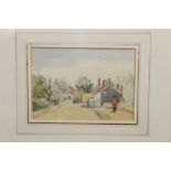 Circle of Thomas Churchyard (1798 - 1865), pencil and watercolour - Cumberland Street, Woodbridge,