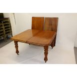 Victorian mahogany extending dining table,