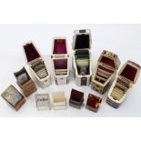 Collection of 19th century tortoiseshell and mother of pearl needle cases, each of knife box form,