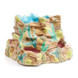 Victorian Worcester Majolica planter in the form of a rocky outcrop,
