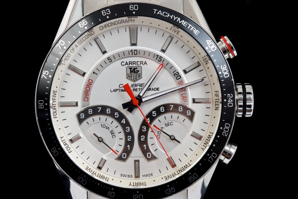 Gentlemen's Tag Heuer Calibre S Laptimer Retrograde quartz wristwatch, model CV7 A11, - Image 2 of 4