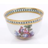 Late 18th century Meissen tea bowl,