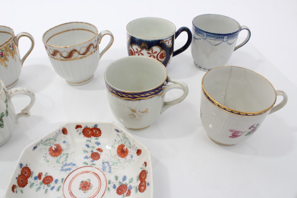 Collection of 18th century English coffee cups - including Lowestoft, Chelsea, Derby, - Image 3 of 3