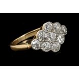 1920s diamond cluster ring,