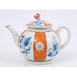 18th century Worcester teapot and cover,