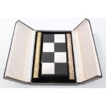 Contemporary silver FIDE 1972 Spassky-Fischer World Championship limited edition chess set in the