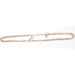Edwardian-style rose gold (9ct) watch chain with belcher and curb links CONDITION REPORT