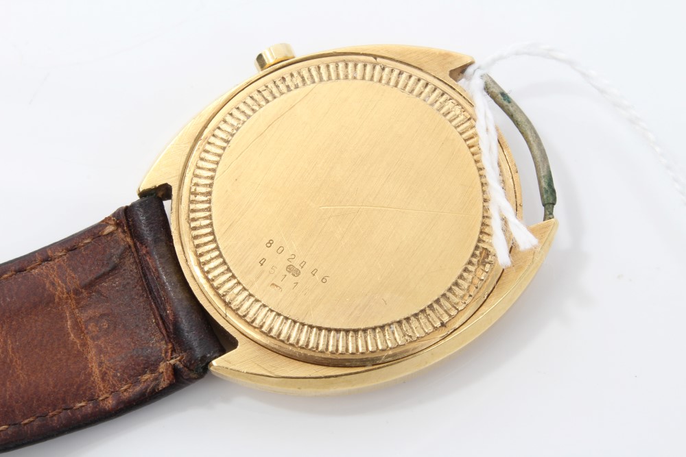 1970s gentlemen's gold (18ct) Baume & Mercier Quartz wristwatch with gilt dial, - Image 3 of 4