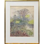 Lionel Bulmer (1919 - 1992), watercolour - Loxwood Garden, signed and dated '56,
