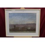 Annabel Gault (b. 1952), pastel - Towards Friston, circa 1989, signed, in glazed frame, 53cm x 73cm.