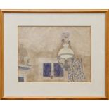 Lionel Bulmer (1919 - 1992), watercolour - Parlour Lamp, Shelband, signed, in glazed frame,