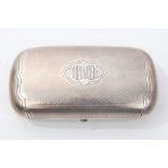 19th century Imperial Russian silver cigarette case of cushion form,