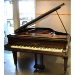 Early 20th century John Broadwood & Sons rosewood boudoir grand piano, numbered 55043 (circa 1926),
