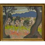 *Sir Cedric Lockwood Morris (1889 - 1982), oil on canvas - 'Monchique from Praia da Rochas',