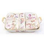 Early 19th century Coalport hors d'oeuvres set, circa 1800,