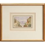 Thomas Churchyard (1798 - 1865), pencil and watercolour - Corton Ravine, in glazed gilt frame,
