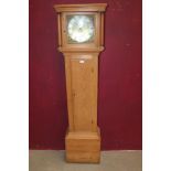 18th century thirty hour longcase clock with square brass dial, signed - Fowle, Westerham,