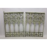 Pair of Victorian cast and wrought iron Gothic gates with scroll decoration CONDITION