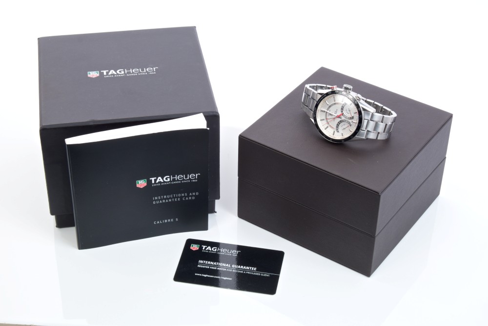 Gentlemen's Tag Heuer Calibre S Laptimer Retrograde quartz wristwatch, model CV7 A11, - Image 3 of 4
