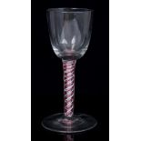18th century Dutch wine glass with funnel bowl,