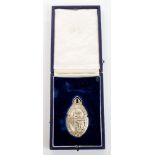 Unusual 1930s Omar Ramsden silver gilt and ivory badge of the London Master Printers Association,